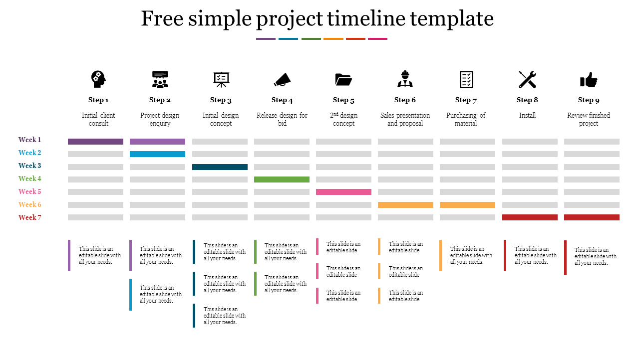 free simple project timeline template